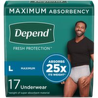 Depend - Fit-Flex Underwear Men - Large, 17 Each