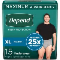 Depend - Fit-Flex Underwear Men - Extra Large, 15 Each