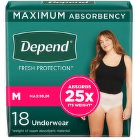 Depend - Fit-Flex Underwear Women Medium, 18 Each