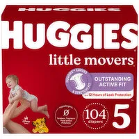 Huggies - Little Movers Diapers Step 5 Mega, 104 Each