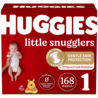 HUGGIES - Little Snugglers Diapers Step 1 Mega, 168 Each