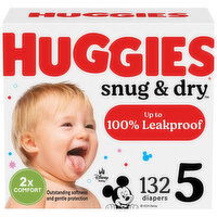 Huggies - Snug & Dry Mega Colossal Size 5, 132 Each