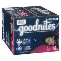 Goodnites - Bedtime Bedwetting Underwear, Giga Pack, L, 34 Each