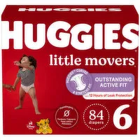 HUGGIES - Little Movers Diapers Step 6 Mega, 84 Each