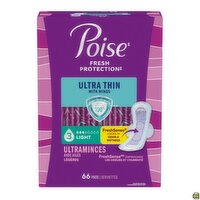 Poise - Ultra Thin Winged Pads - Light, 66 Each