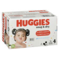 HUGGIES - Snug and Dry Diaper Size 4, 76 Each