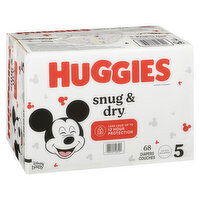 HUGGIES - Snug and Dry Diapers Size 5, 68 Each