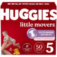 HUGGIES - Little Movers Diapers Step 5, 50 Each