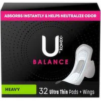 Kotex - Ultra Thin Balance Pads With Charcoal Heavy