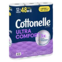 Cottonelle - Ultra Comfort Bathroom Tissue 3X, 2Ply