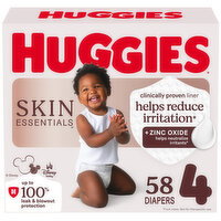 Huggies - Skin Essentials Size 4 GIGA Diapers, 58 Each