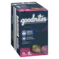 Goodnites - Girls Bedtime Bedwetting Underwear, Giga Pack  XL, 28 Each