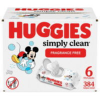 HUGGIES - Simply Clean Wipes, 384 Each