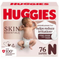 Huggies - Skin Essentials Newborn GIGA Diapers, 76 Each