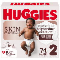 Huggies - Skin Essentials Size 2 GIGA Diapers, 74 Each