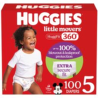 Huggies - Little Movers HuggFit 360  - Size 5, 100 Each