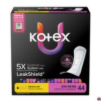Kotex - Ultra Thin Pads, Regular, 44 Each