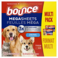 Bounce - MEGASHEETS Pet Guard Lint Sheets, 120 Each