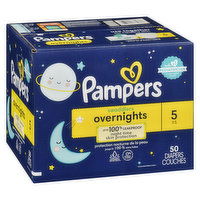 Pampers - Swaddlers Size 5 Overnight, 50 Each