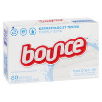 bounce - Fabric Softener Sheets Free & Gentle, 80 Each