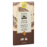 Endangered Species - Chocolate Bar - Dark Chocolate with Sea Salt & Almonds, 85 Gram