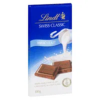 Lindt - Swiss Classic Milk Chocolate Bar, 100 Gram