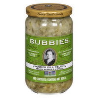 Bubbies - Dill Relish Kosher, 500 Millilitre