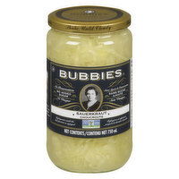 Bubbies - Sauerkraut, 750 Millilitre