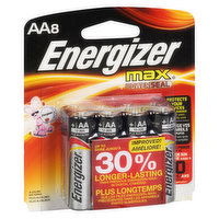 Energizer - Max+PowerSeal Alkaline Batteries - AA8, 8 Each