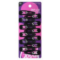 Goody - Classics Contour Clips, Black, 12 Each