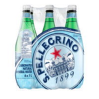 San Pellegrino - Carbonated Natural Mineral Water, 6 Each