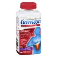 Gaviscon - GAVISCON TABLETS EXTRA-STR FRUIT, 60 Each