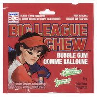 Big League Chew - Bubble Gum - Slamin' Strawberry, 60 Gram