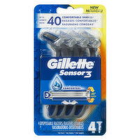 Gillette - Sensor3 Mens Disposable Razor, 4 Each