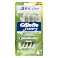 Gillette - Sensor3 Disposable Razors - Sensitive, 4 Each