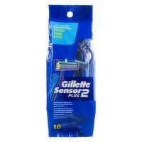 Gillette - Sensor2 Plus Soft Ultra Grip Disposable Razor, 10 Each