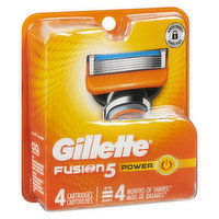 Gillette - Fusion 5 Cartridges, Power 4 Pack, 4 Each