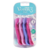 Gillette - Venus Simply3 Disposable Razors, 4 Pack