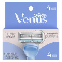 Gillette - Venus Pubic Hair & Skin Razor Refill, 4 Each