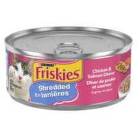 Friskies - Wet Cat Food, Shredded Chicken & Salmon Dinner, 156 Gram