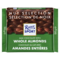 Ritter Sport - Milk Chocolate with Whole Almonds, 100 Gram