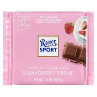 Ritter Sport - Milk Chocolate Strawberry Creme, 100 Gram