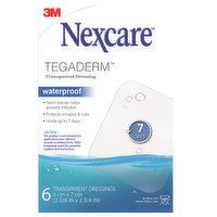 3m - Tegaderm Transparent/Waterproof Dressing, 6 Each