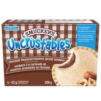 Smucker's - Uncrustables Chocolate Hazelnut Spread Sandwich, 4 Each