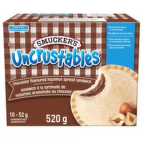 Smucker's - Uncrustables Chocolate Hazelnut Spread Sandwich, 10 Each