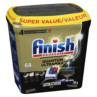 Finish - Powerball Quantum Ultra max Automatic Dishwasher Detergent Super Value 68 Tabs, 782 Gram