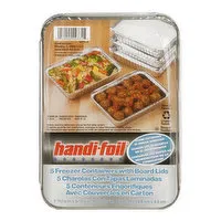 handi foil - Storage Containers with Board Lids, 5 Each