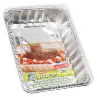 handi foil - Eco Foil Medium Rack Roaster Pan & Lid 3.5X13X17.5, 1 Each