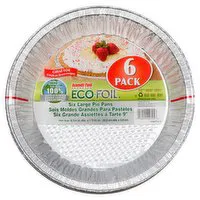 handi foil - Eco Foil 9in Large Pie Pans, 6 Each