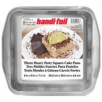 Handi Foil - Heavy Duty Square Cake Pans, 3 Each